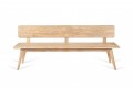 Sitzbank von Vollholz, Holzbank recycled Teak, Altholz Gartenbank, Holzbank für Gastronomie, Holzbank mit Rückenlehne