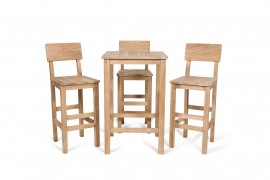 Garten Set Bar aus teakholz