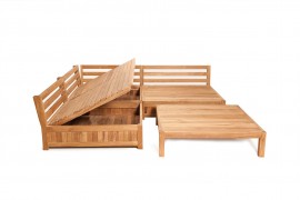 Lounge - Garten ECKSOFA Box Angelo AUS TEAKHOLZ