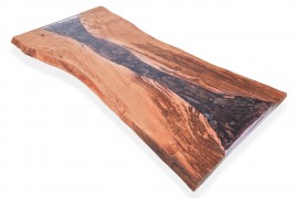Tischplatte Kastanien-Epoxidharz-III