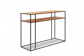 TV-BOARD MINIMALIST TEAK & STAHL