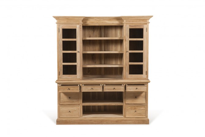 Teakholz Vitrinenschrank