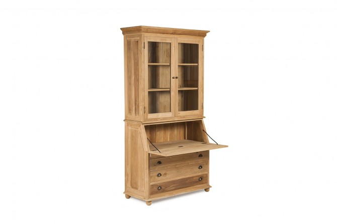 Teakholz Vitrinenschrank