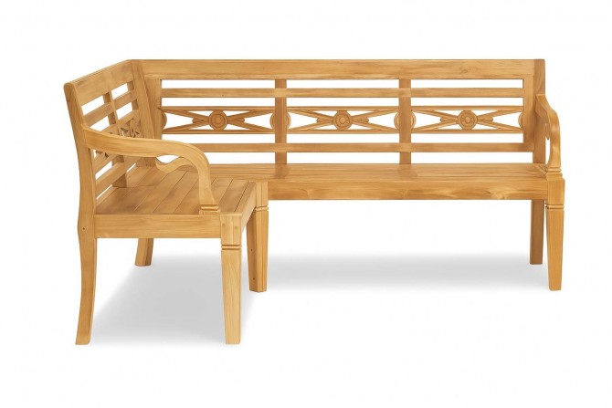 Eckbank madura, gartenmöbel, aus teakholz, teakmöbel, massivholz
