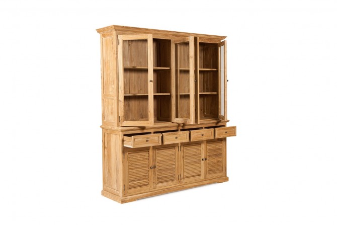 Vollholz Vitrinenschrank