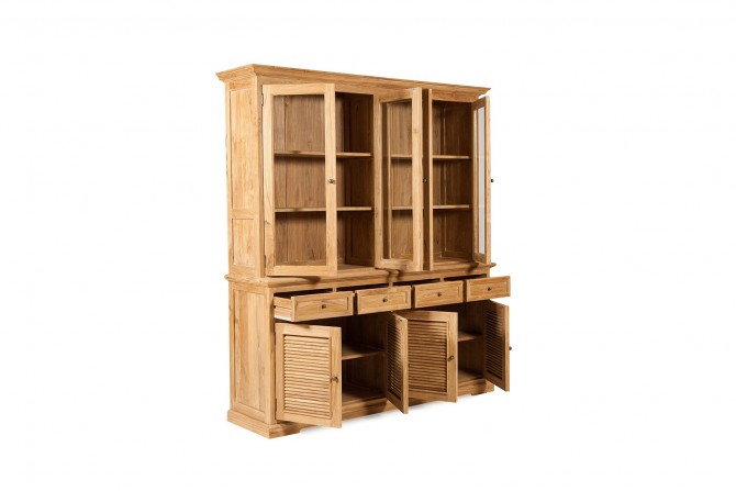 Teak Vitrinenschrank